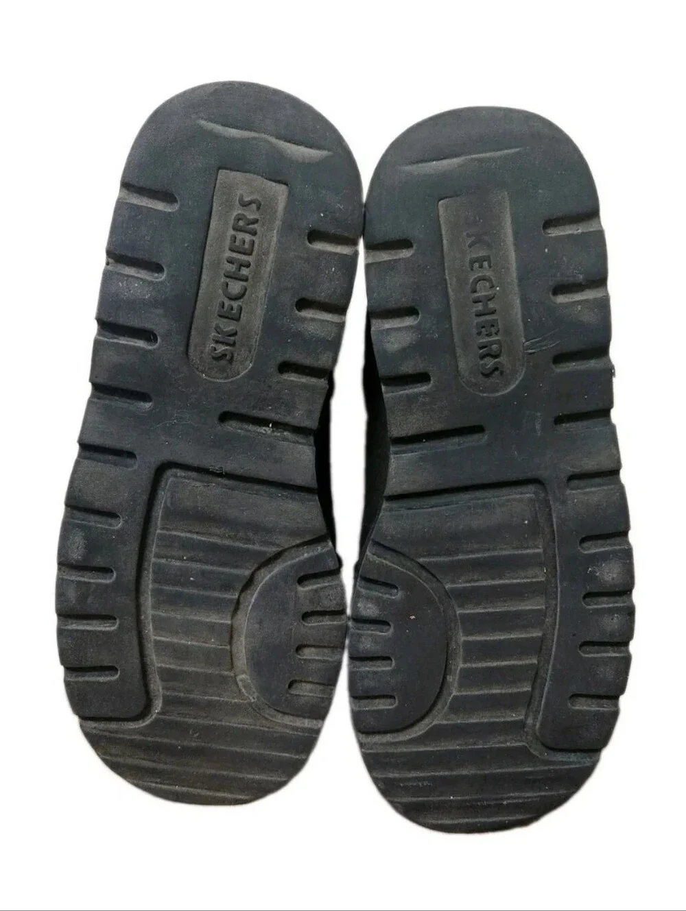 VTG Y2K Skechers Tredd Jammers 8 Black Suede 46406 Chunky Shoes Side Zip Pocket